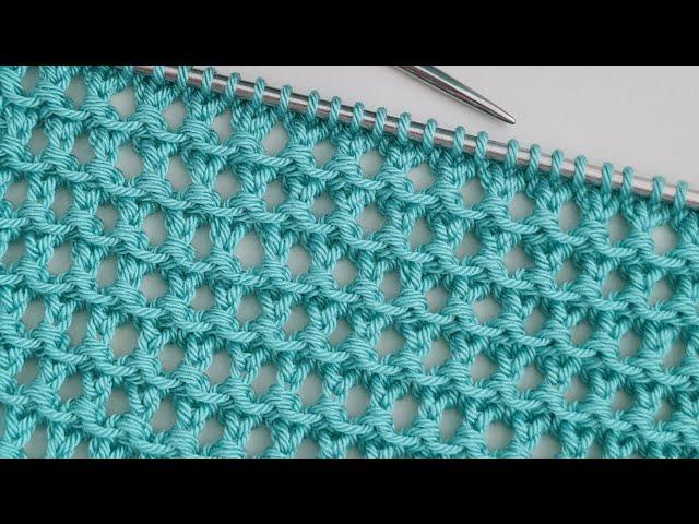 Merserize iple yazlık kolay iki şiş örgü modeli anlatımı knitting crochet