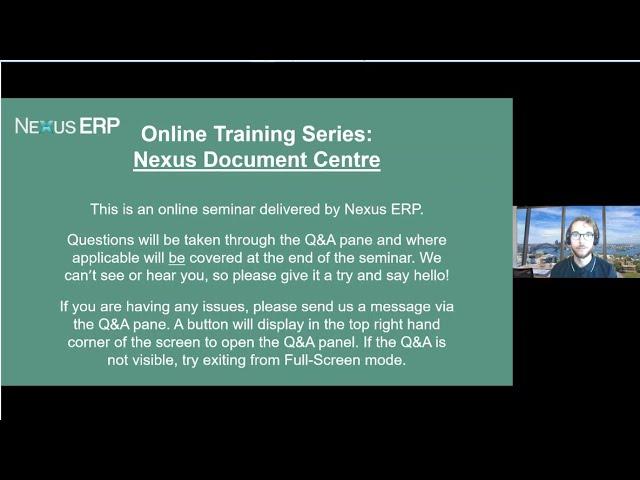 Nexus ERP Document Centre Training