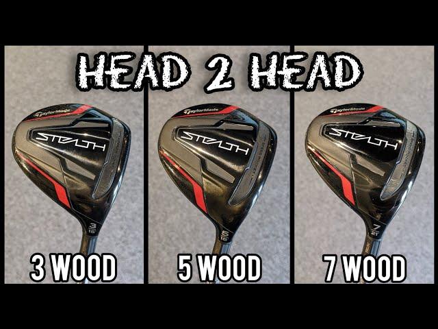 3 Wood vs 5 Wood vs 7 Wood - Head 2 Head - Taylormade Stealth Fairway Wood Test