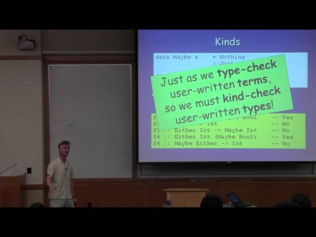 Adventure with Types in Haskell - Simon Peyton Jones (Lecture 2)