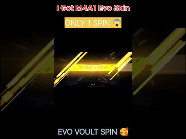 I GOT M4A1 EVO GUN SKIN ONLY 1 SPIN  || EVO VOULT SPIN FREE FIRE  || #shorts #freefireshorts