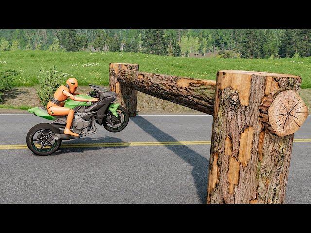 Cars vs Log Trap #4 - BeamNG DRIVE | SmashChan