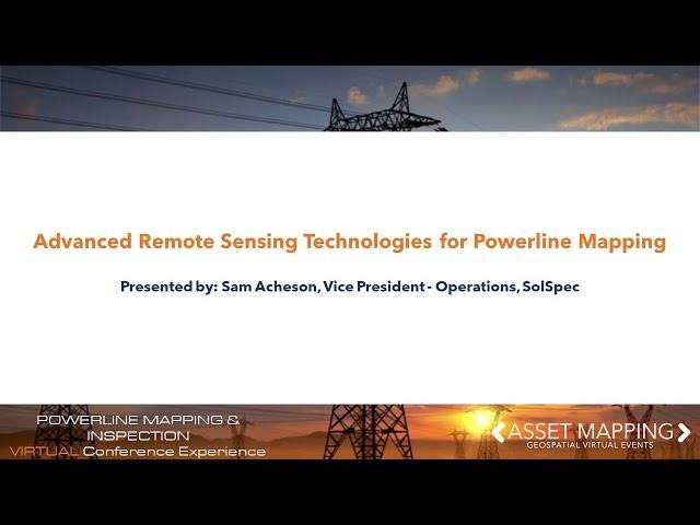 Advanced Remote Sensing Technologies for Powerline Mapping