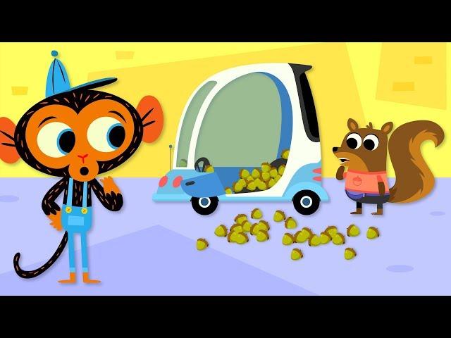 Mr. Monkey Repairs Ms. Squirrel's Car | Mr. Monkey, Monkey Mechanic