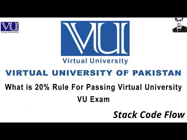 20% Rule for passing an Exam in Virtual University