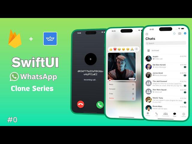  NEW SwiftUI WhatsApp Clone | Firebase | StreamSDK | iOS 16+ | Xcode 15 | Demo