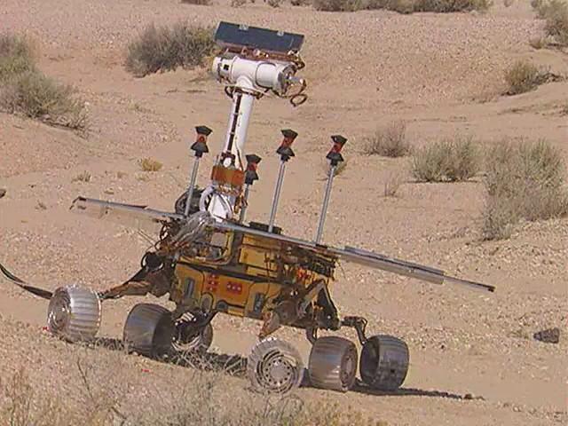 Mars Exploration Rover Terrain Simulation Tests on Rogers Dry Lake