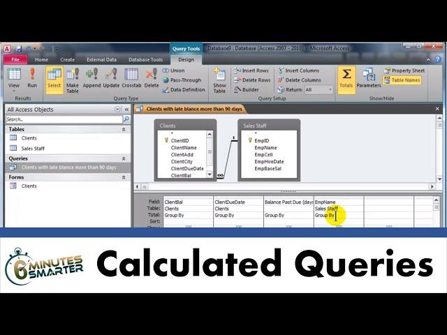 Create Queries with Calculated Fields and Aggregate Functions