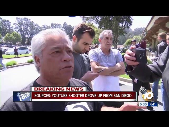 YouTube shooter drove up from San Diego, sources say