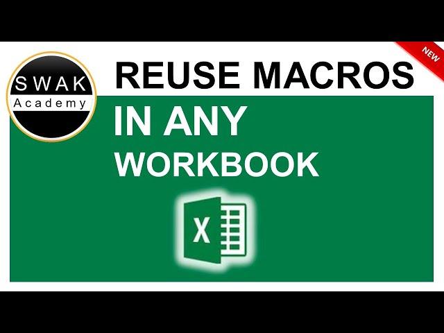 Reuse Macros In Any Workbook - Personal Macro Workbook In Excel