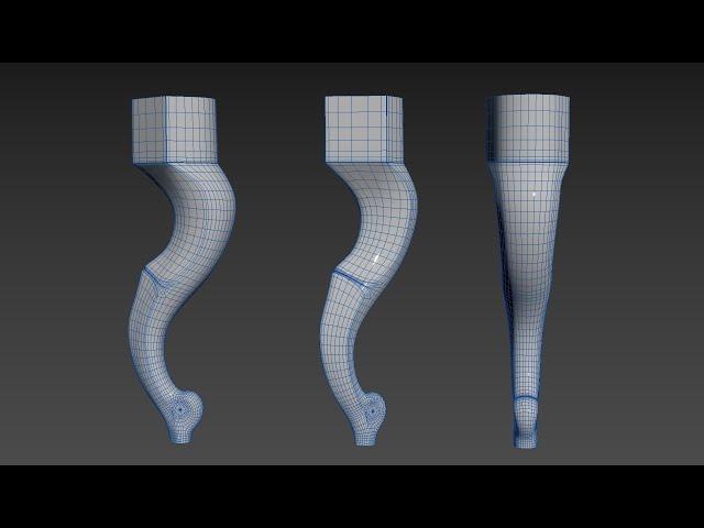 Training modelling 3dsmax - Classic model - CNC Wood Leg Part 1