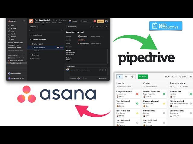 Connect Asana with Pipedrive | Getting Started