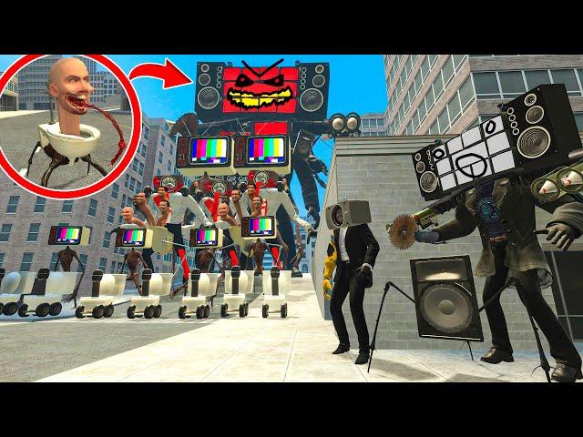 GOD TV MAN V3 BOSS CRAB CONTROLS they set up an ambush for SKIBIDI TOILET, NEW FIGHT In Garry's Mod