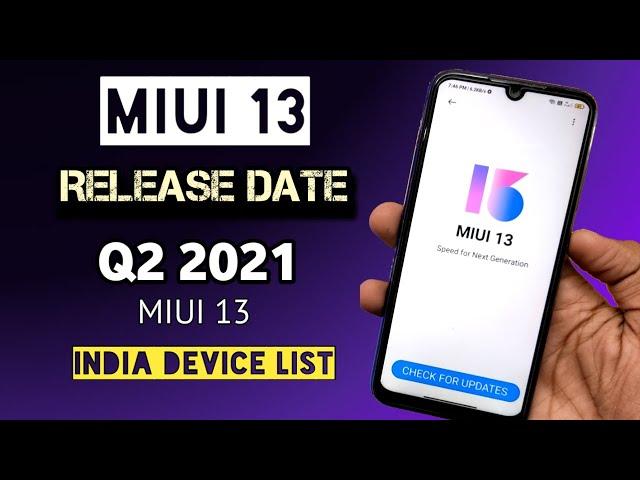 MIUI 13 Update Release Date Q2 (2021)  And MIUI 13 India Device List | MIUI 13