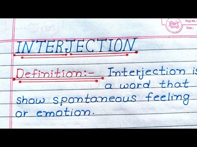 What is Interjection in English |Definition of Interjection with examples |Examples of Interjection