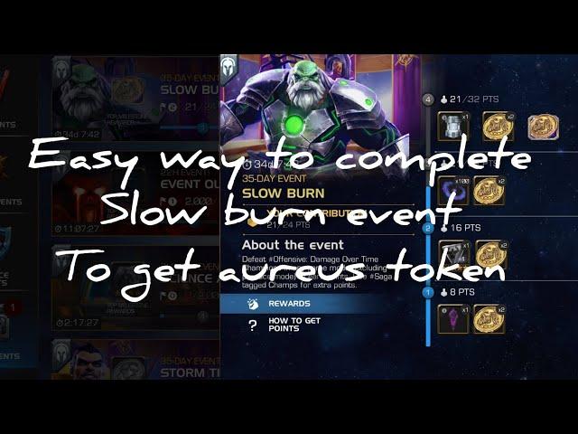 easy way to complete slow burn event -mcoc