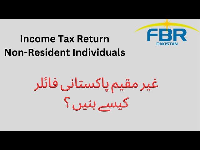 Tax Return 2024 for Non-Resident Pakistani (NRP) | Tax Return for Overseas Pakistanis