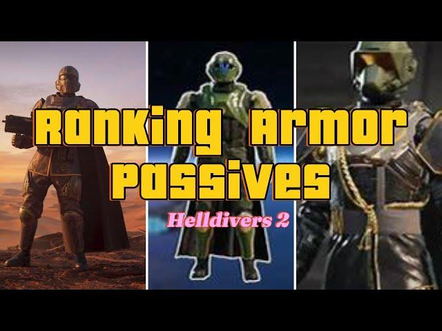 Ranking Armor Passives: Helldivers 2