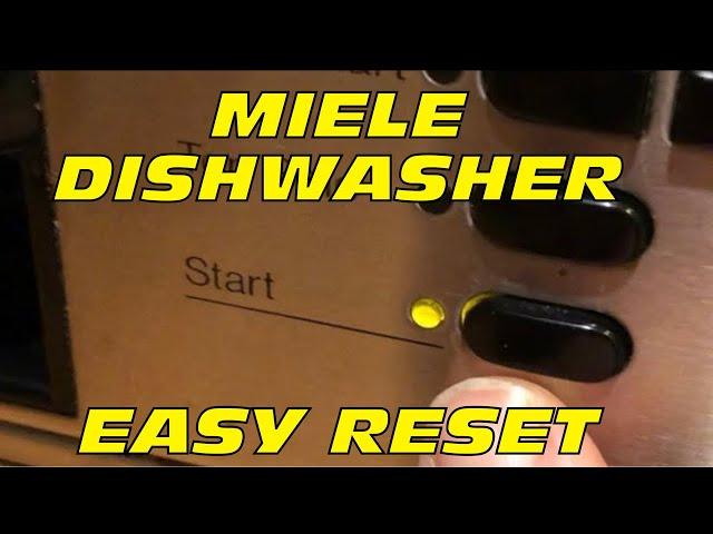  Miele Dishwasher - Quick & Easy RESET 