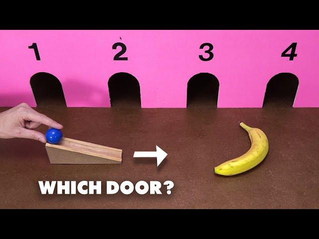 Which Door Will The Ball Hit?  |  Joseph's Puzzle Machines