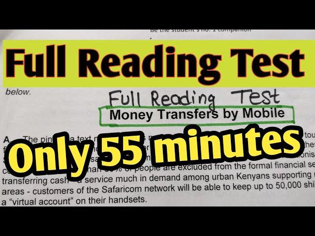 ielts reading tips and tricks : FULL READING TEST only in 55 minutes IELTS READING PRACTICE TEST