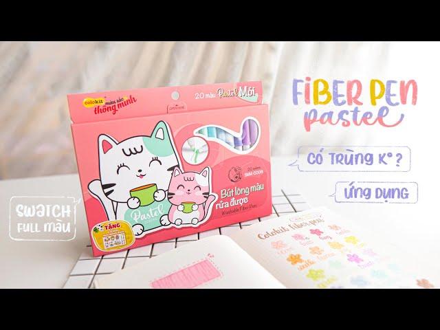 Review Bộ 20 Fiber Pen Pastel Colokit // Happy Hidari