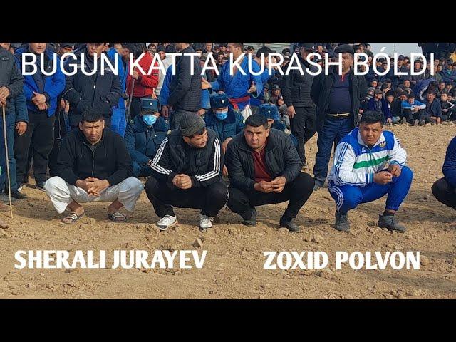 SHERALI JURAYEV ZOXID POLVON SURXONDARYO BUGUN KATTA KURASH BÓLDI 30.1.2022