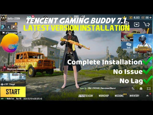 Install Tencent Gaming Buddy 7.1 Latest Version | Complete Installation | No Issue | No Lag | 2024