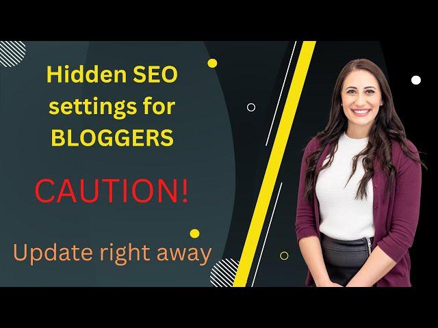 Blogger SEO settings | Blogspot SEO setting | #seo #seosettings #bloggerseo #updatebloggerseo #blog