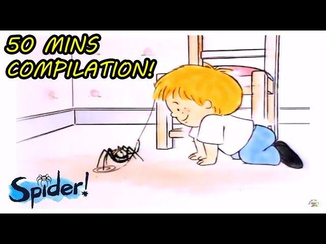 Spider! | 50 MINS ALL EPISODES COMPILATION | 90's Kids Show | SPIDER IN THE BATH