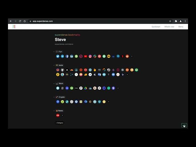 Superdense bookmark manager | Introduction