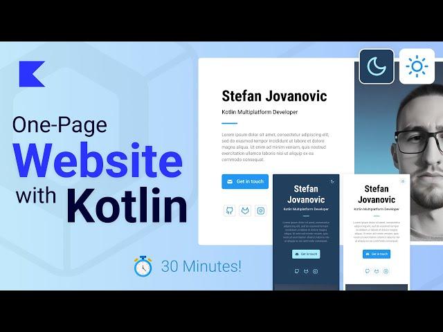 Build a Complete One-Page Website with Kotlin and Compose HTML in less than 30 Minutes!