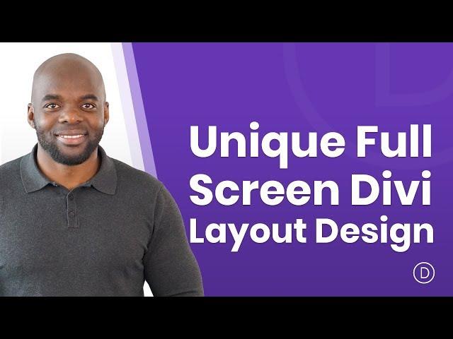 Design a Unique Full Screen Divi Layout with an Animated Scroll Button