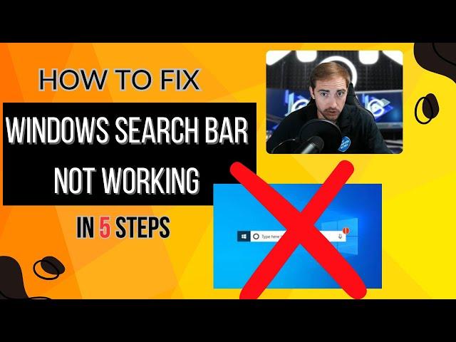 BROKEN WINDOWS SEARCH BAR! How to fix it!