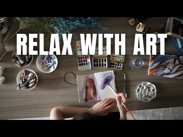 De-stress with Art: Easy Exercises for Relaxation and Reflection