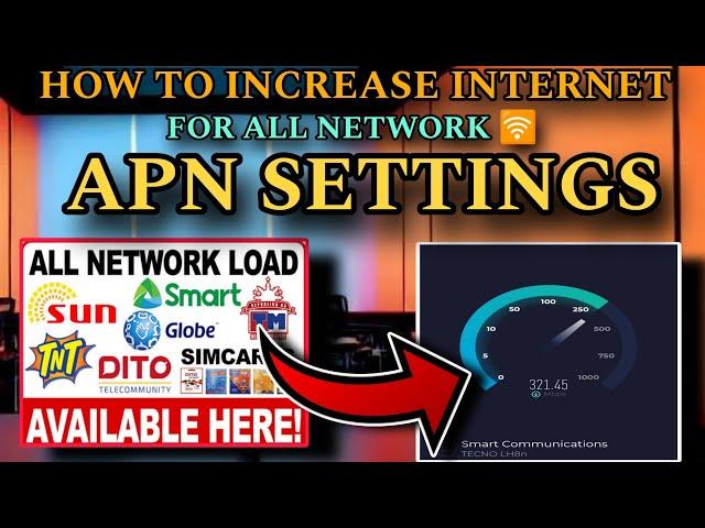 FREE INTERNET NO LOAD | INCREASE DATA INTERNET DATA HIGH SPEED USING APN SETTINGS 2024