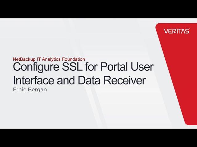 NetBackup IT Analytics Foundation: Configure SSL