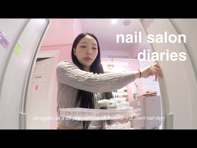 a day as a nail salon owner in nyc ⸝⸝ (full appointment process, inner thoughts & struggles)