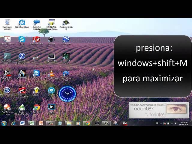 windows minimizar y maximizar todas las ventanas con el teclado