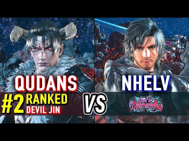 T8  QUDANS (#2 Ranked Devil Jin) vs NHELV (Clive)  Tekken 8 High Level Gameplay