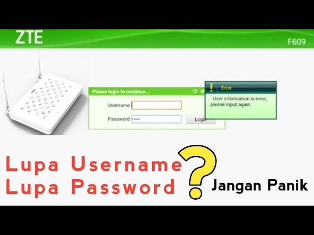 Cara Lupa Username dan Password Indihome | TUTORIAL INDONESIA