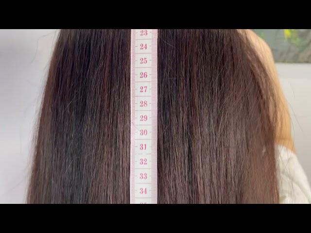 Measuring hair length.  Actual hair length preview Patreon full video