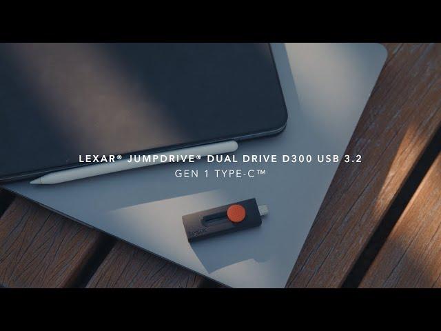 Lexar® JumpDrive® Dual Drive D300 USB 3.2 Gen 1 Type-C™