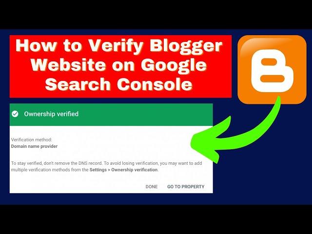 How to Verify Blogger Website on Google Search Console 2022 | Add / Verify / Submit blogger Website