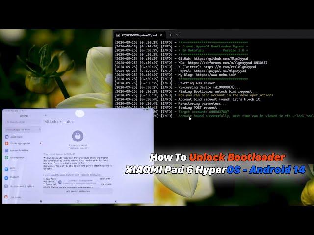 How To Unlock Bootloader XIAOMI Pad 6 HyperOS - Android 14