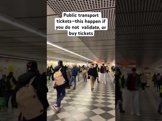 Public transport tickets—do validate, or buy tickets.  #viral #vienna #vlog #2024