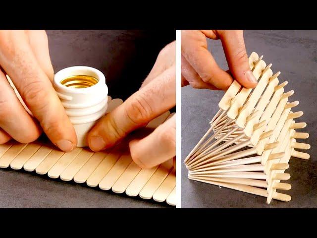 11 SUPER EASY PROJECTS WITH POPSICLE STICKS | CORK & WOOD CRAFTS | DECORATION IDEAS