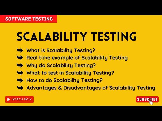 QA manual testing tutorial for beginner | scalability testing in software testing