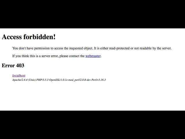 Error 403 Access Forbidden Solution -- Apache File Permission & Clear Cache