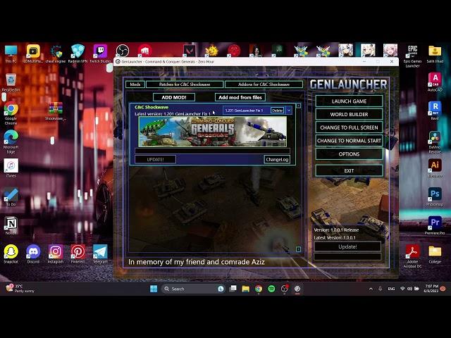 C&C Generals: Zero Hour GenLauncher - Installing Mods, Patches, and Addons